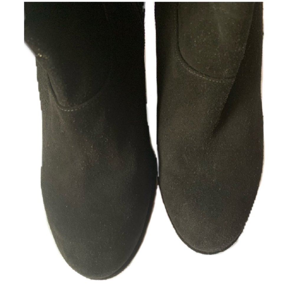 Stuart Weitzman WedgeHolster Black Suede Ankle Boots Size 9 - Picture 3 of 11